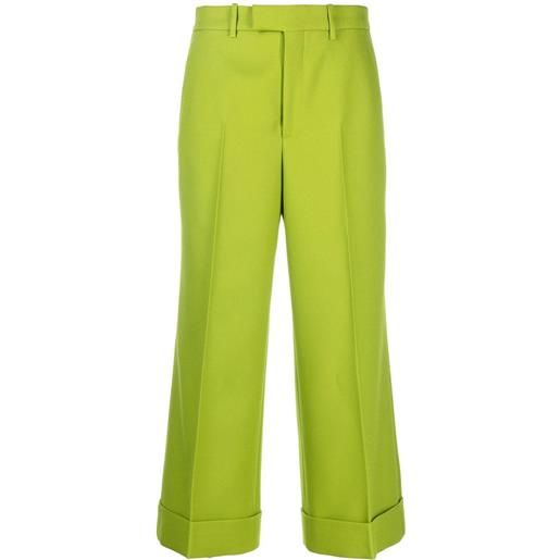 Gucci pantaloni crop sartoriali - verde