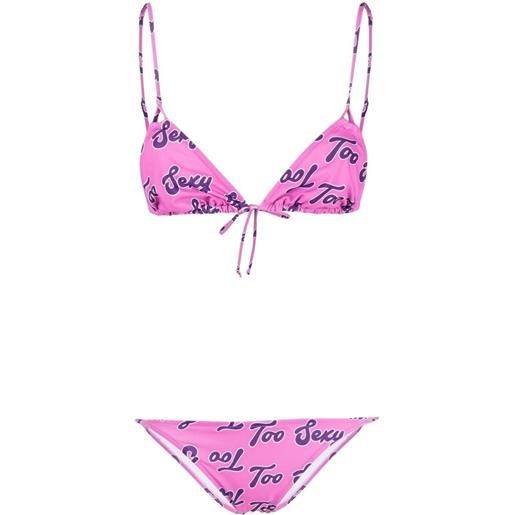Natasha Zinko set bikini con stampa too sexy - rosa