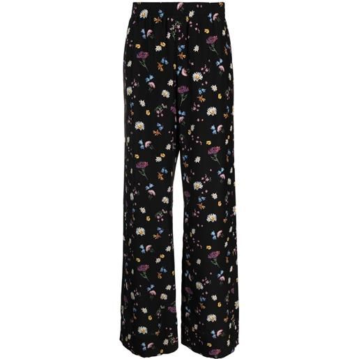 Stella McCartney pantaloni a fiori - nero