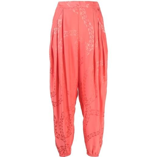 Stella McCartney pantaloni affusolati con pieghe - rosa