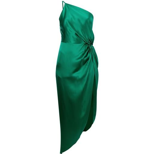 Michelle Mason abito da sera monospalla - verde