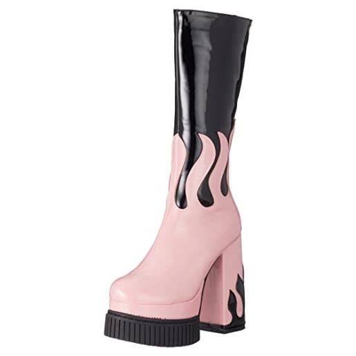 LAMODA ignite, stivali alti al ginocchio donna, black patent, 37 eu