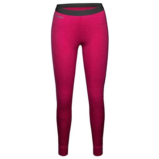 Schöffel pantaloni sportivi merino, mutande lunghe termoregolanti, leggings termici traspiranti in lana di qualità donna, rasberry s, l
