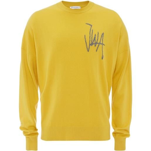 JW Anderson maglione con ricamo - giallo