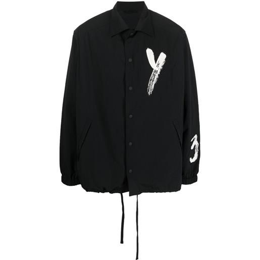 Y-3 giacca-camicia con stampa - nero