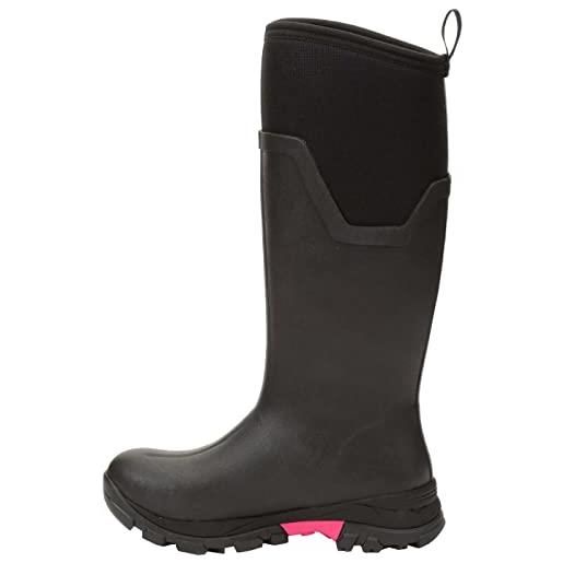 Muck Boots arctic ice alto agat, stivali in gomma donna, nero rosa acceso, 43.5 eu