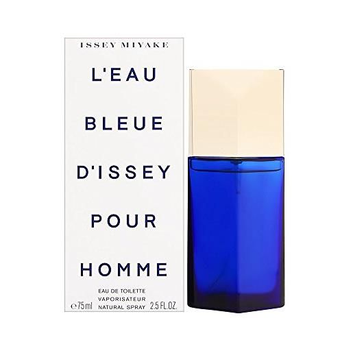 Issey Miyake, l'eau bleue, eau de toilette da uomo con vaporizzatore, 75 ml