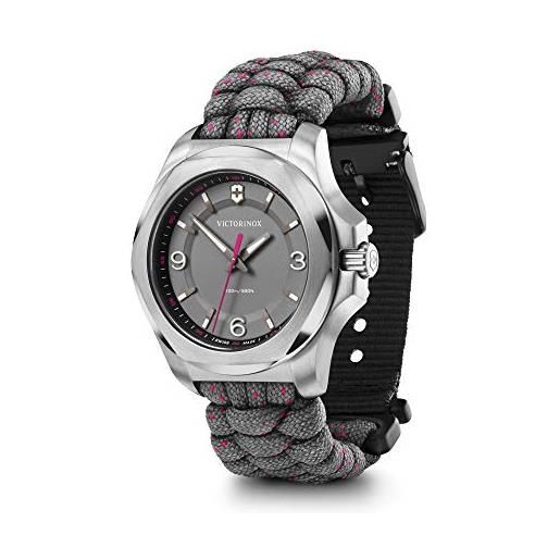 Victorinox inox v241920, orologio analogico al quarzo, con cinturino in nylon, colore: grigio, cinturino, grigio, bracciale