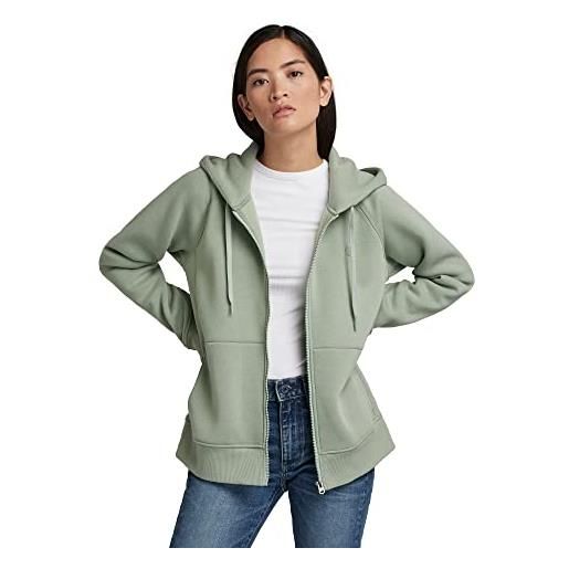 G-STAR RAW women's premium core 2.0 hooded zip through sweater, blu (iceberg green d21256-c235-c959), s