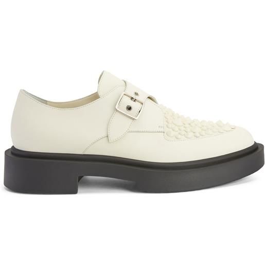 Giuseppe Zanotti stringate adric con borchie - bianco