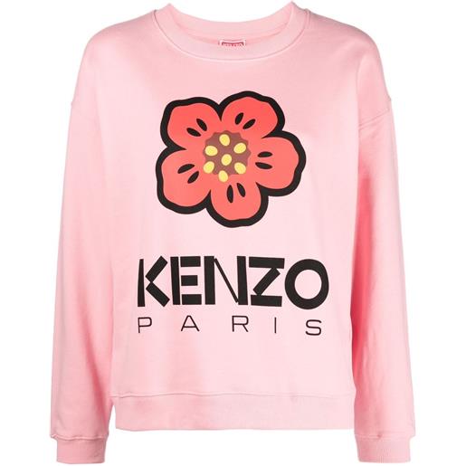 Kenzo felpa con stampa - rosa