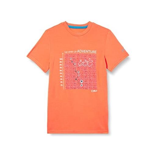 CMP - t-shirt in jersey da bambini, flash orange, 128