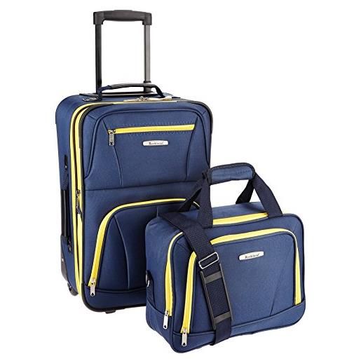 Rockland set di bagagli verticali softside di modo, marina militare, taglia unica, set di bagagli verticali softside di modo