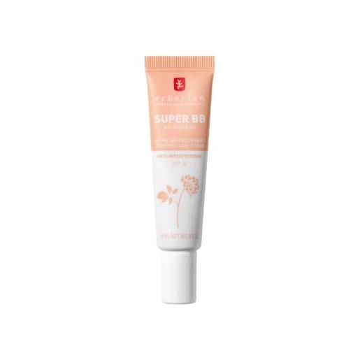 Erborian super bb cream con ginseng - crema bb a copertura completa per pelli inclini all'acne - clair 15ml