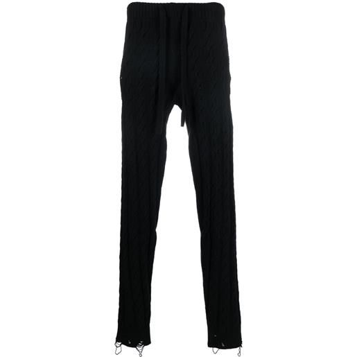 Laneus pantaloni con coulisse - nero
