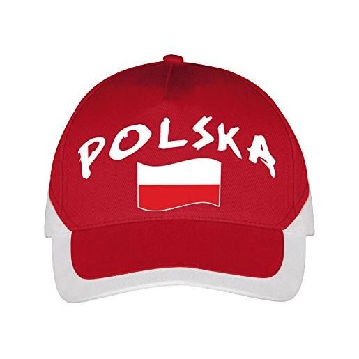 Supportershop calcio polonia berretto, rosso, taglia: taglia unica (taglia produttore tu) eu