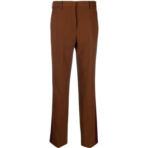 Burberry pantaloni a vita alta - marrone