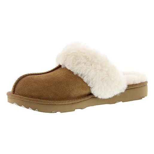 UGG ds' cozy ii, pantofole unisex - bambini e ragazzi, marrone (chestnut), 32.5 eu