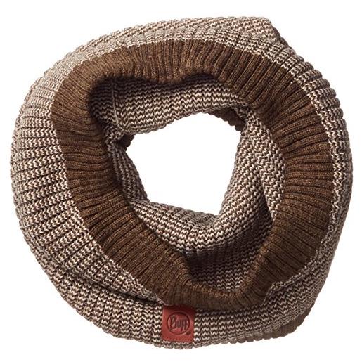 Buff knit ted neck warmer comfort dee tubo sciarpa, brown, one size