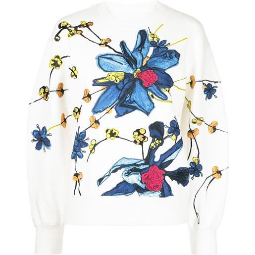 Jason Wu Collection maglione a fiori - bianco