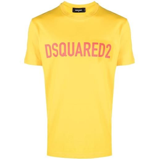 Dsquared2 t-shirt girocollo con stampa - giallo