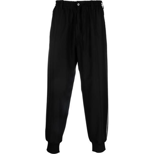 Y-3 pantaloni sportivi affusolati con coulisse - nero