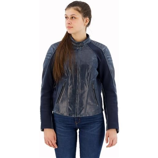 Revit coral leather jacket blu 34 donna