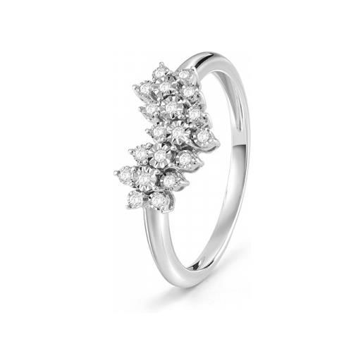 Bliss anello elisir oro bianco e diamante 0,08 carati