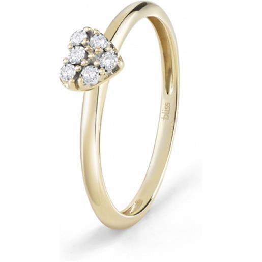 Bliss anello rugiada in oro giallo e diamanti 0,02 ct