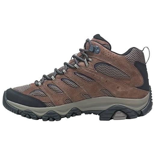 Merrell moab 3 mid gtx, scarpe da escursionismo uomo, black grey, 49 eu