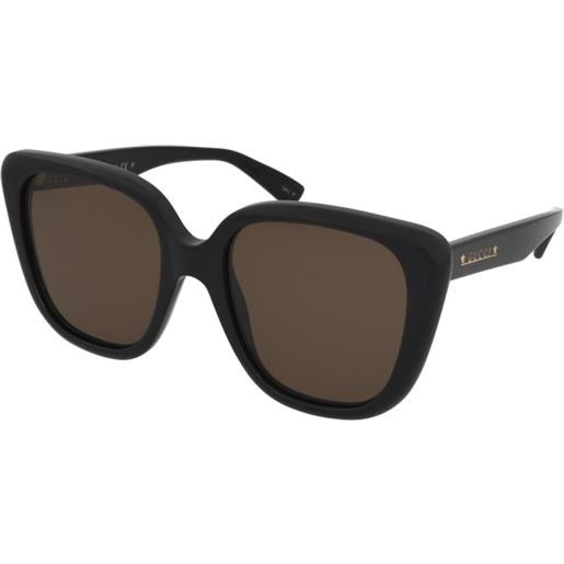 Gucci gg1169s 001 | occhiali da sole graduati o non graduati | prova online | plastica | farfalla, quadrati | nero | adrialenti