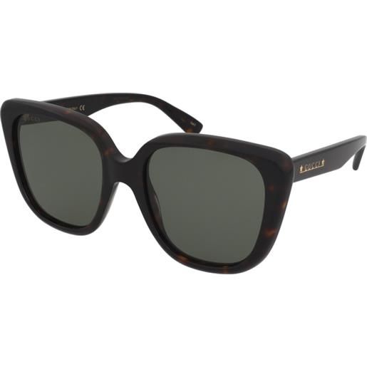 Gucci gg1169s 003 | occhiali da sole graduati o non graduati | prova online | plastica | farfalla, quadrati | havana, marrone | adrialenti