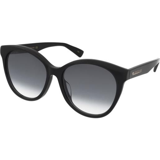 Gucci gg1171sk 002 | occhiali da sole graduati o non graduati | prova online | plastica | cat eye, tondi | nero | adrialenti