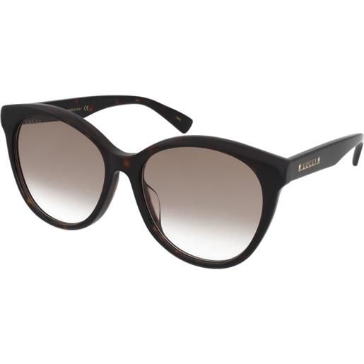 Gucci gg1171sk 003 | occhiali da sole graduati o non graduati | prova online | plastica | cat eye, tondi | havana, marrone | adrialenti