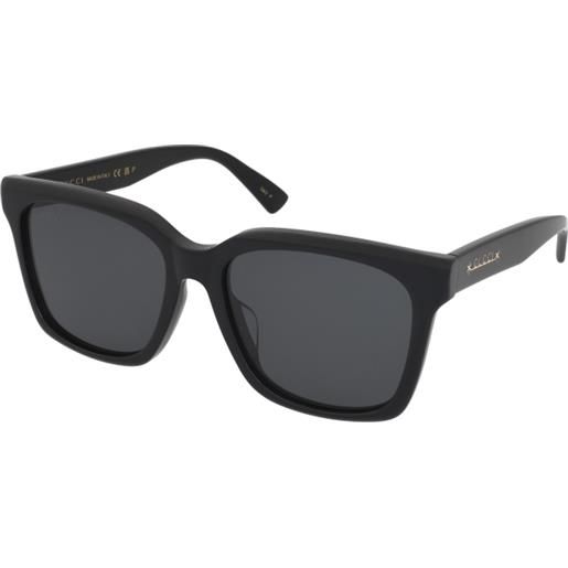 Gucci gg1175sk 001 | occhiali da sole graduati o non graduati | prova online | unisex | plastica | quadrati | nero | adrialenti