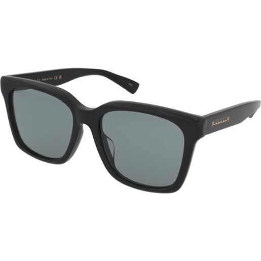 Gucci gg1175sk 002 | occhiali da sole graduati o non graduati | prova online | unisex | plastica | quadrati | nero | adrialenti