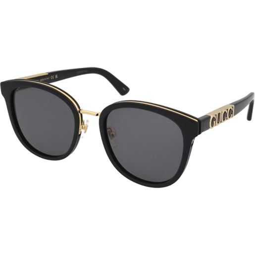 Gucci gg1190sk 003 | occhiali da sole graduati o non graduati | prova online | plastica | tondi | nero, oro | adrialenti