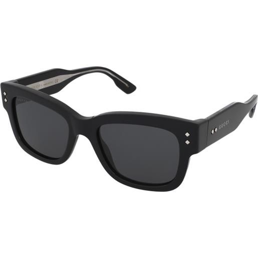 Gucci gg1217s 001 | occhiali da sole graduati o non graduati | prova online | unisex | plastica | quadrati | nero | adrialenti