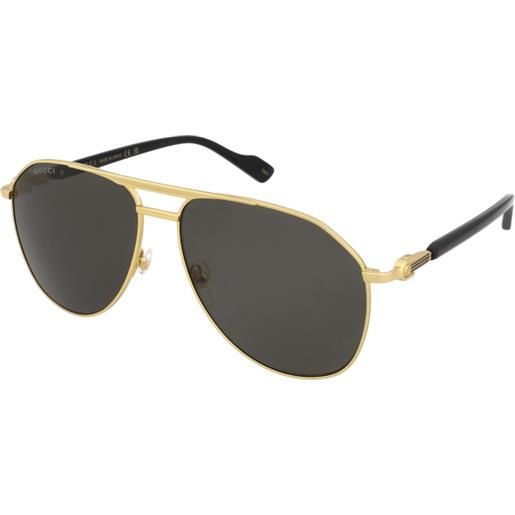 Gucci gg1220s 001 | occhiali da sole graduati o non graduati | prova online | unisex | metallo | pilot | oro | adrialenti