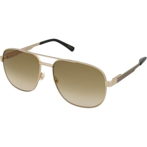 Gucci gg1223s 001 | occhiali da sole graduati o non graduati | prova online | unisex | metallo | pilot | oro | adrialenti