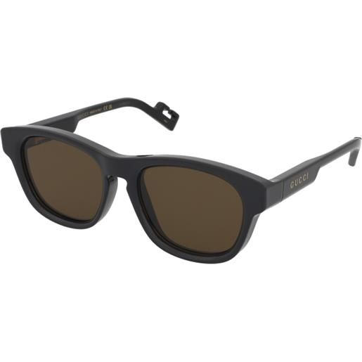 Gucci gg1238s 004 | occhiali da sole graduati o non graduati | prova online | unisex | plastica | quadrati | nero | adrialenti