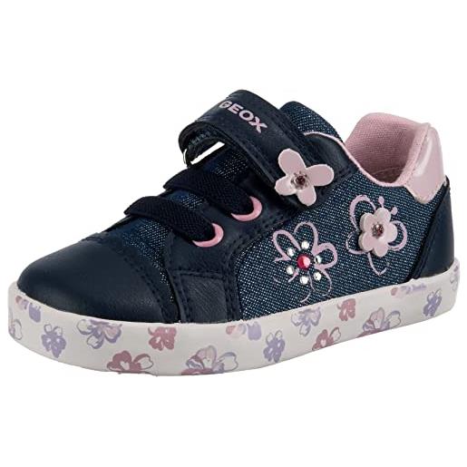 Geox b kilwi girl f, sneakers bambine e ragazze, blu/rosa (avio/pink), 22 eu