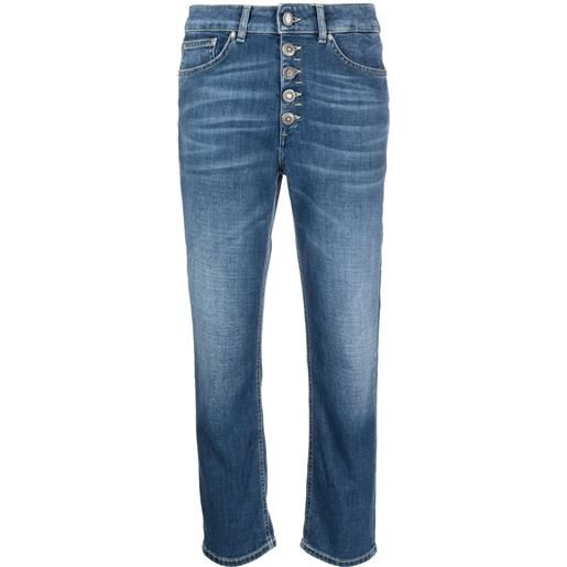 DONDUP jeans crop a vita alta - blu