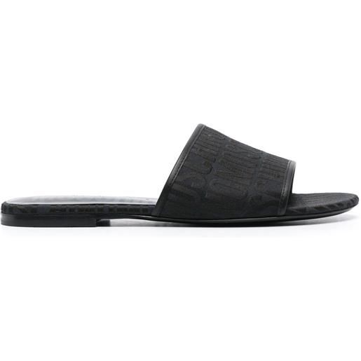 Moschino sandali con logo jacquard - nero