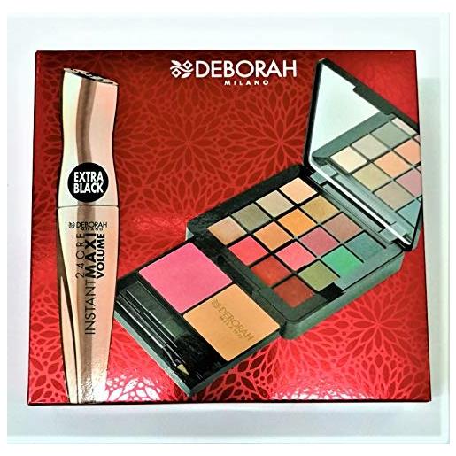 DEBORAH make-up kit small special+mascara 24 ore instant maxi volume extra black-DEBORAH