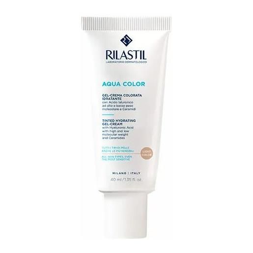 Rilastil aqua color gel crema colorata idratante tonalità light 40ml