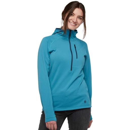 Black Diamond coefficient half zip fleece blu m donna