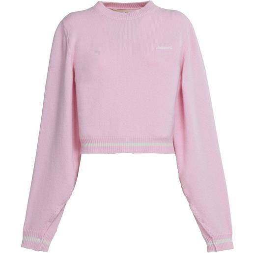 Marni maglione con ricamo - rosa