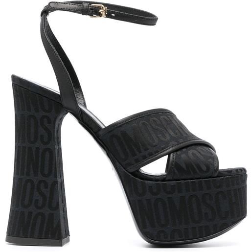 Moschino sandali con logo jacquard 140mm - nero