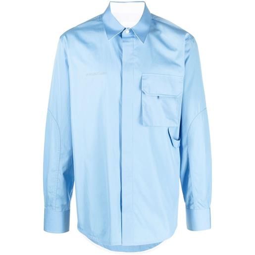 Helmut Lang camicia con ricamo - blu